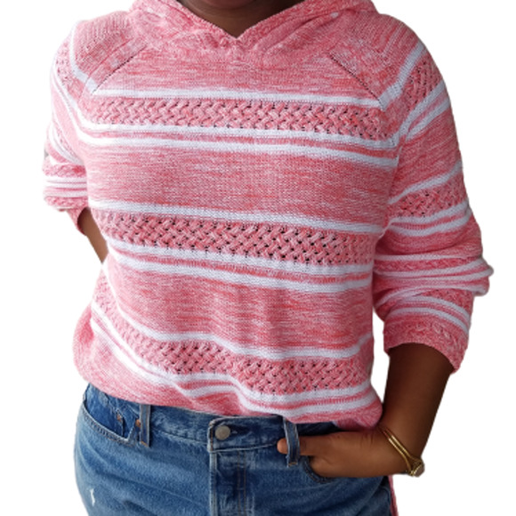 TOMMY BAHAMA Anacapa Marled Stripe Hoodie NWT - Picture 3 of 11